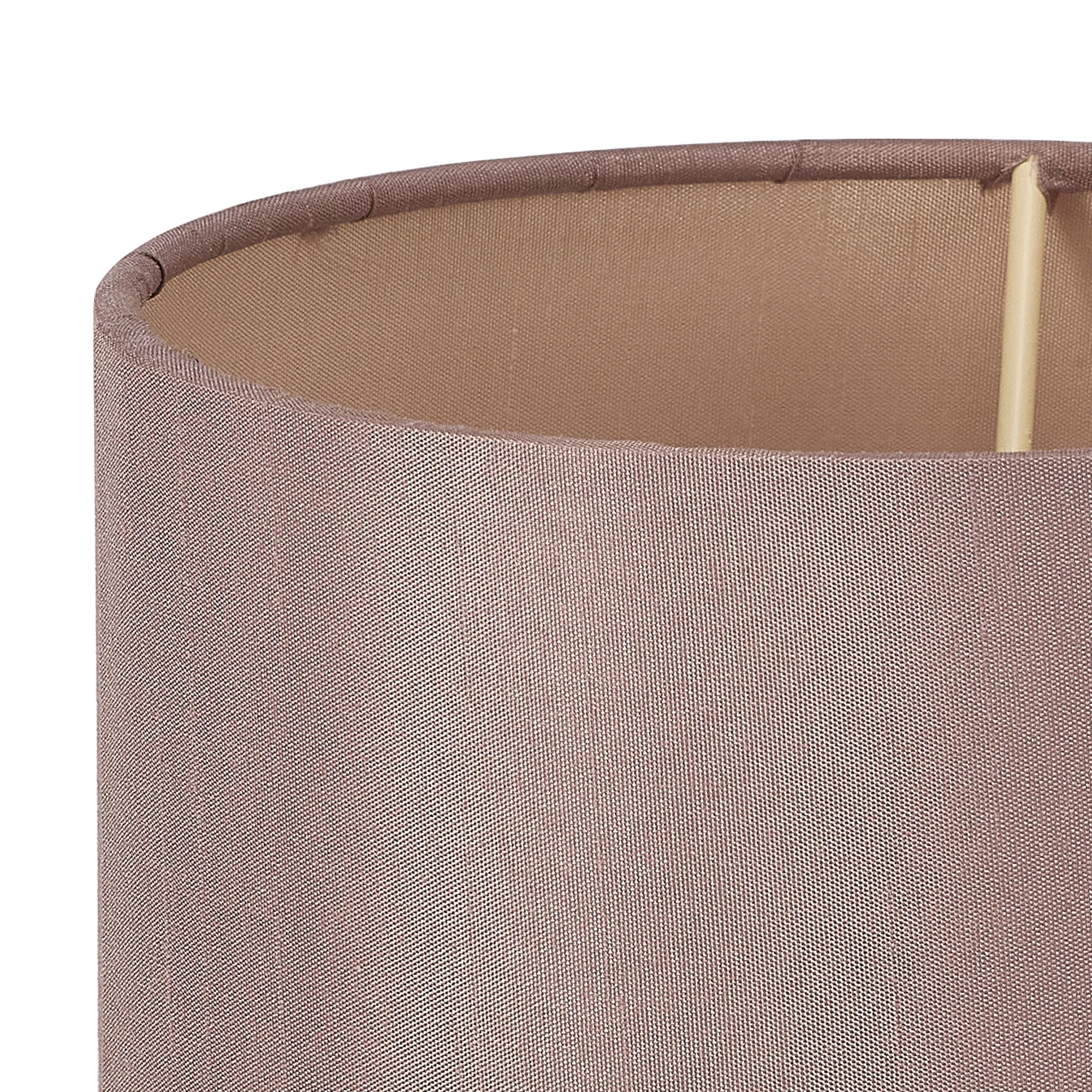 Serena 16cm Faux Silk Fabric Shade Taupe, Halo Gold D0866  Deco Serena